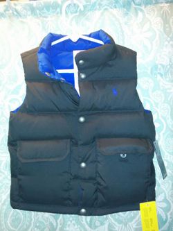 Brand new with tags toddler ralph lauren polo jacket vest size 3t( this is reversible can be worn on either side