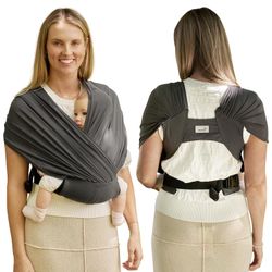 GROWNSY Baby Carrier Newborn to Toddler - 2-in-1 Baby Wrap & Baby Carrier, Breathable Mesh Baby Wraps Carrier, Lightweight Baby Sling Carrier for 7-35