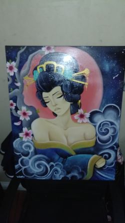 Original painting looks like maybe Japanese (not sure who painted it)