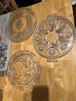 Crystal Cake Plates 
