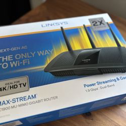 Linksys EA7500 Dual-Band Wi-Fi Router for Home (Max-Stream AC1900 MU-Mimo Fast Wireless Router)