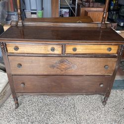 VINTAGE Dresser With Mirror 