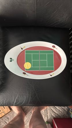 Tennis Theme Platter New Large Serving Dish 15 7/8” X 9 7/8”