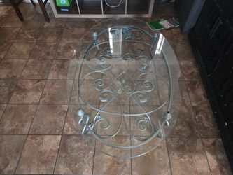 Glass coffee table