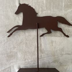 Metal Horses Art Farm Home Decor Polo Equestrian  Wellington