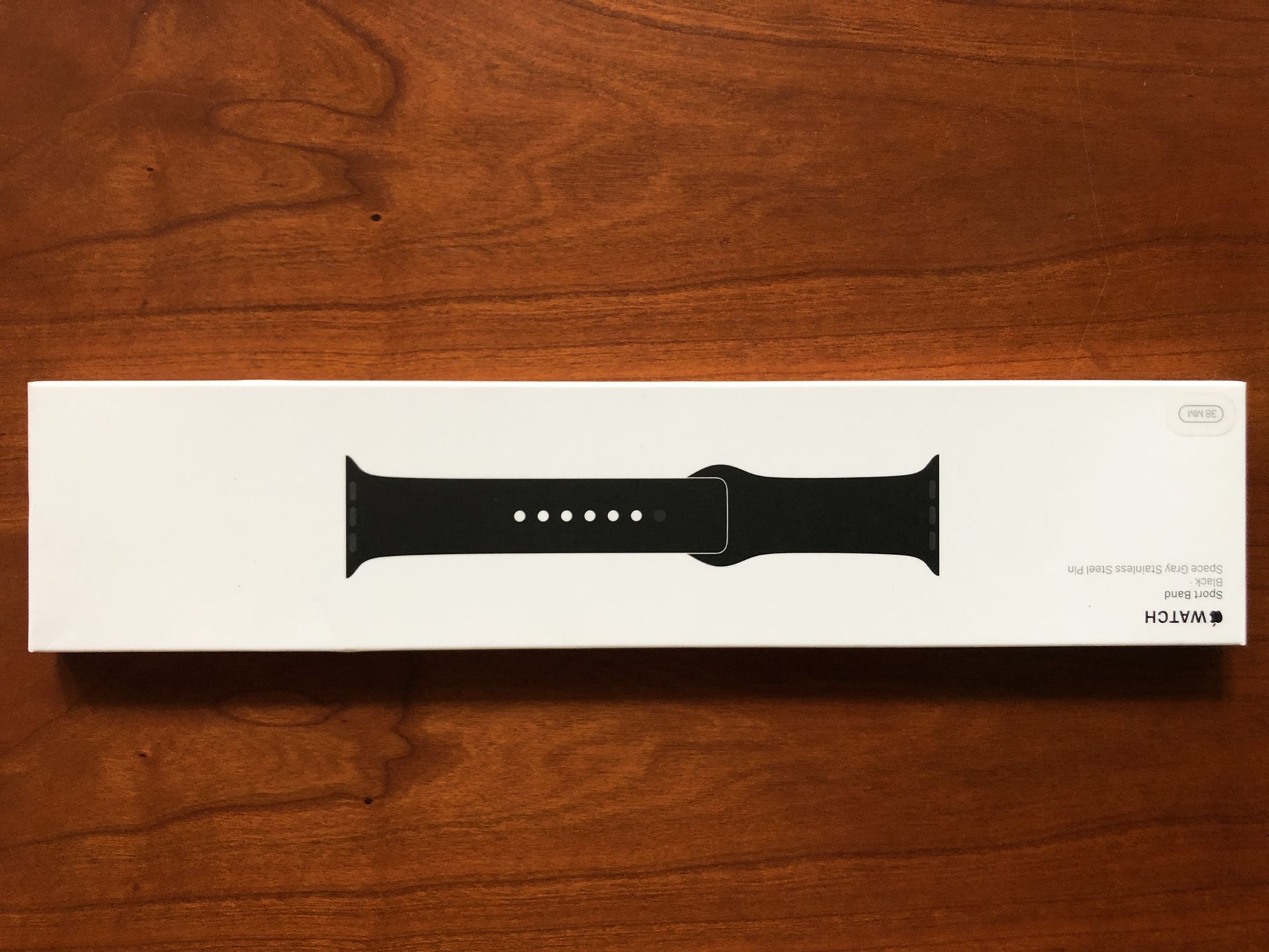 Genuine Apple Watch 38mm Silicon Sport Band | Black