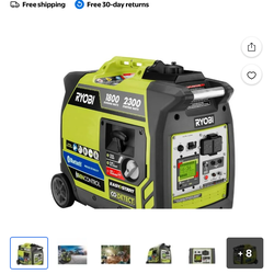 Like new Ryobi 2300w gas generator
