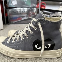 Converse Chuck Taylor All Star 70 Hi Comme des Garcons PLAY Gray Size 9.5 (2021)