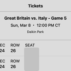 Great Britain vs Italy Game 5 at Daikin at noon