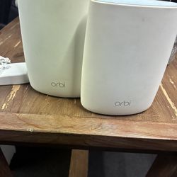 Netgear Modem + Orbi Tri-Band Wifi Router + Satellite RBR50 Mesh System