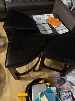 Black Faux Leather Dining Chairs Set of 3