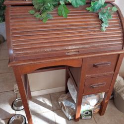 Antique Kids Roll Top Desk