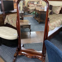Victorian Style Mahogany Cheval Mirror 