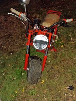 A pair of mini bikes