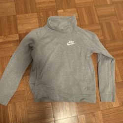 Womens Xs Nike Mock Neck Grey Pullover Shirt 