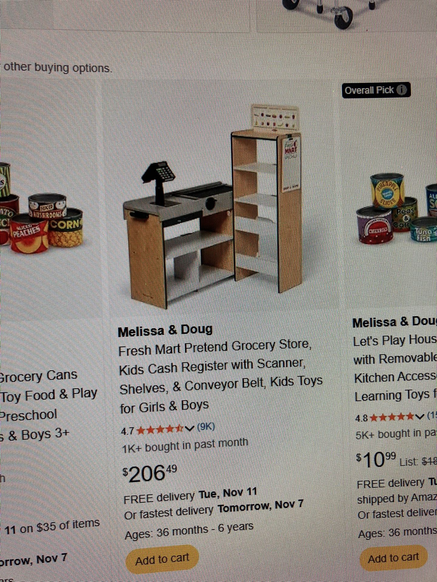 Melissa & Doug Solid Wood Grocery Store