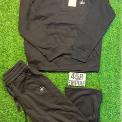 Alo Quarter Zip & Joggers Set ‘Black’.   1to1 Product