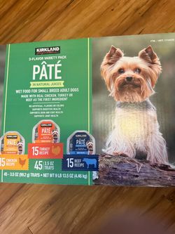 Kirkland pate dog food cans opened box