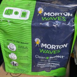 Morton Water Softener Blocks Waves Clean and Protect Plus Rust Defense