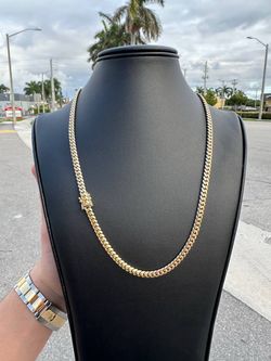 14k solid yellow gold 18 inches cuban chain 14KYG 30.8 grams 4,5mm