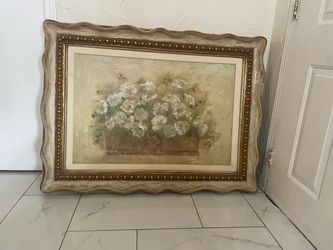 Large Framed Floral Wall Art