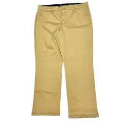 Democracy Absolution Pants Women 16P Khaki Chino Stretch Elastic Waist