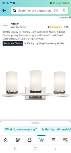 Kichler Crosby 23" Vanity Light in Brushed Nickel,
