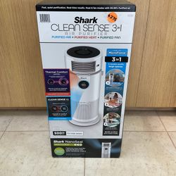 SHARK CLEAN SENCE 3IN1 AIR PURIFIER AIR HEAT FAN.