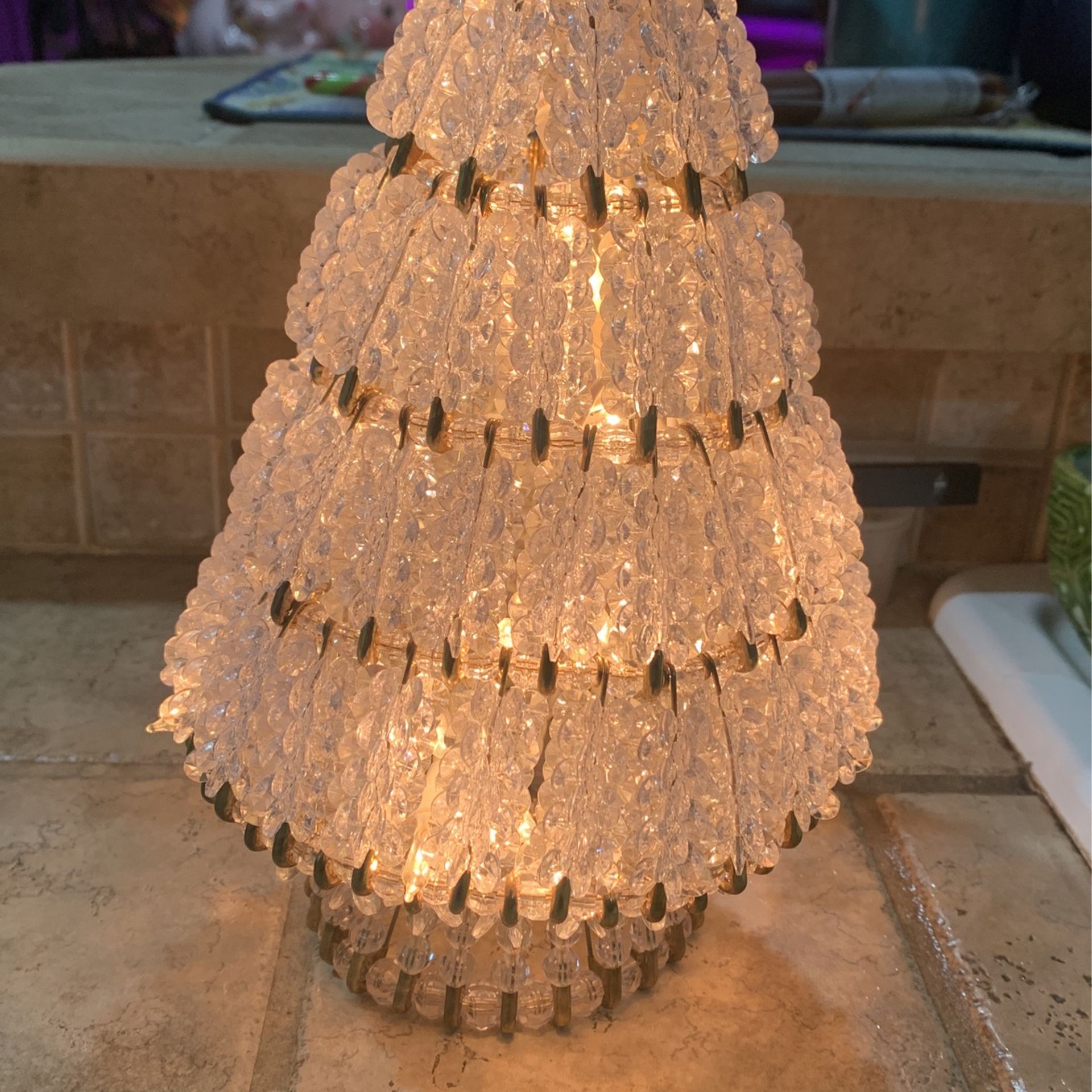 Vintage Safety Pin Christmas Tree Decor With Lights for Sale in