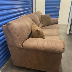 Comfortable Suede Couch (free delivery)