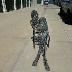 Modern Abstract Metal Sculpture – Human Figure Art