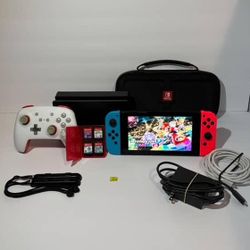 Nintendo Switch Bundle – 5 Games, Carring case, Controller, 256 GB SD Card, Dock