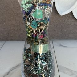 Mystery Jewelry Jar Collection One of Many Necklaces Bracelets Pendants
