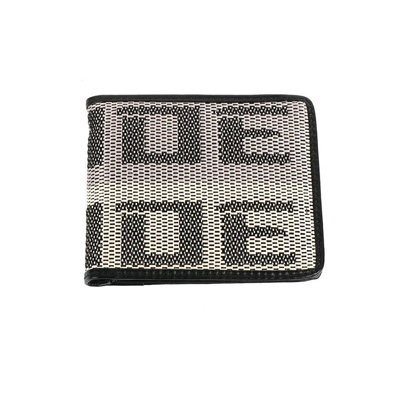 Brand New JDM XL Bride Light Graduation Custom Stitched Racing Fabric Bifold Wallet Leather Gradate Men