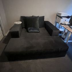 Oversized Lounge Chair Dark Gray 