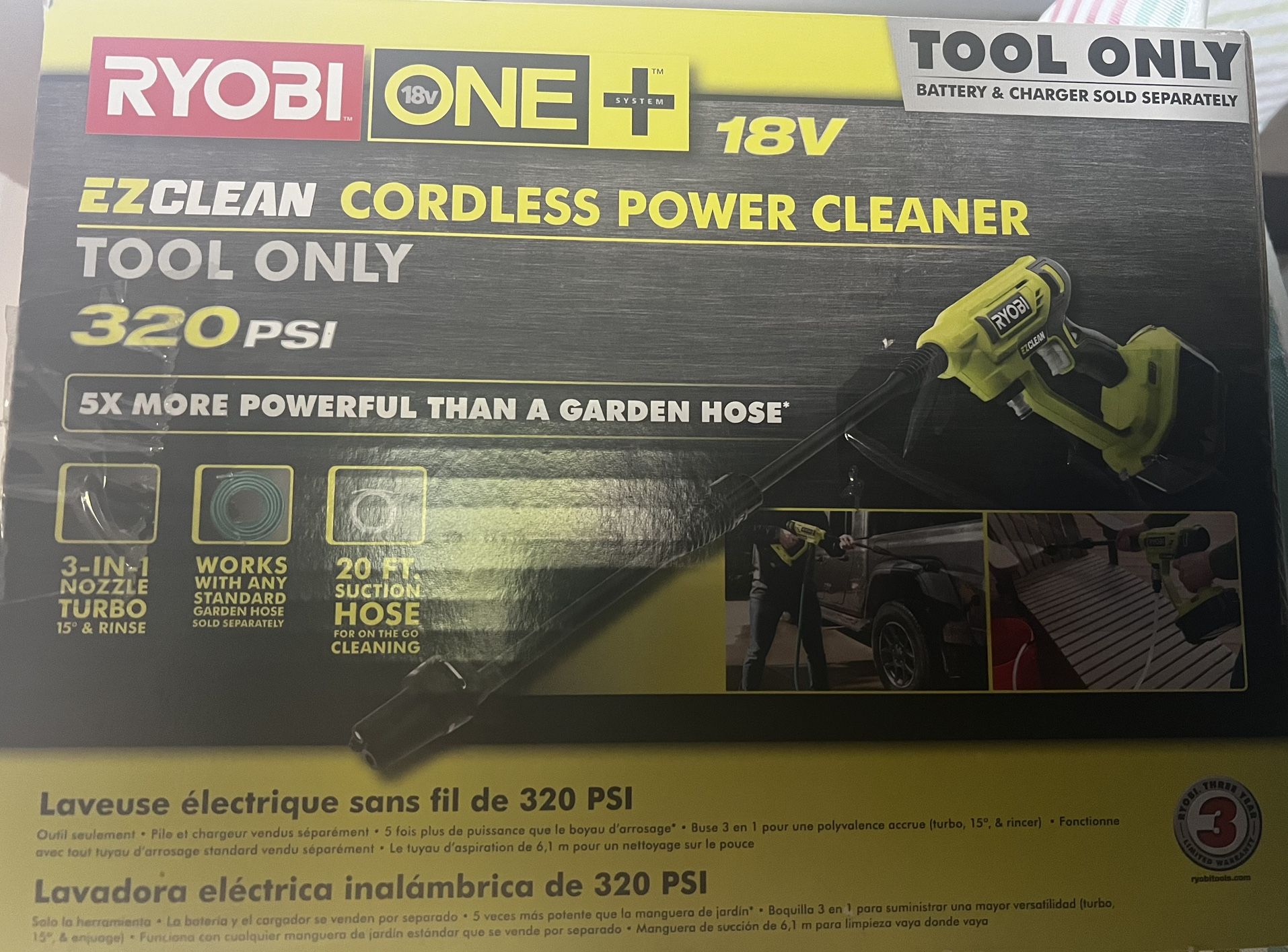 ONE+ 18V EZClean Cordless Battery Cold Water Power Cleaner (Tool Only)