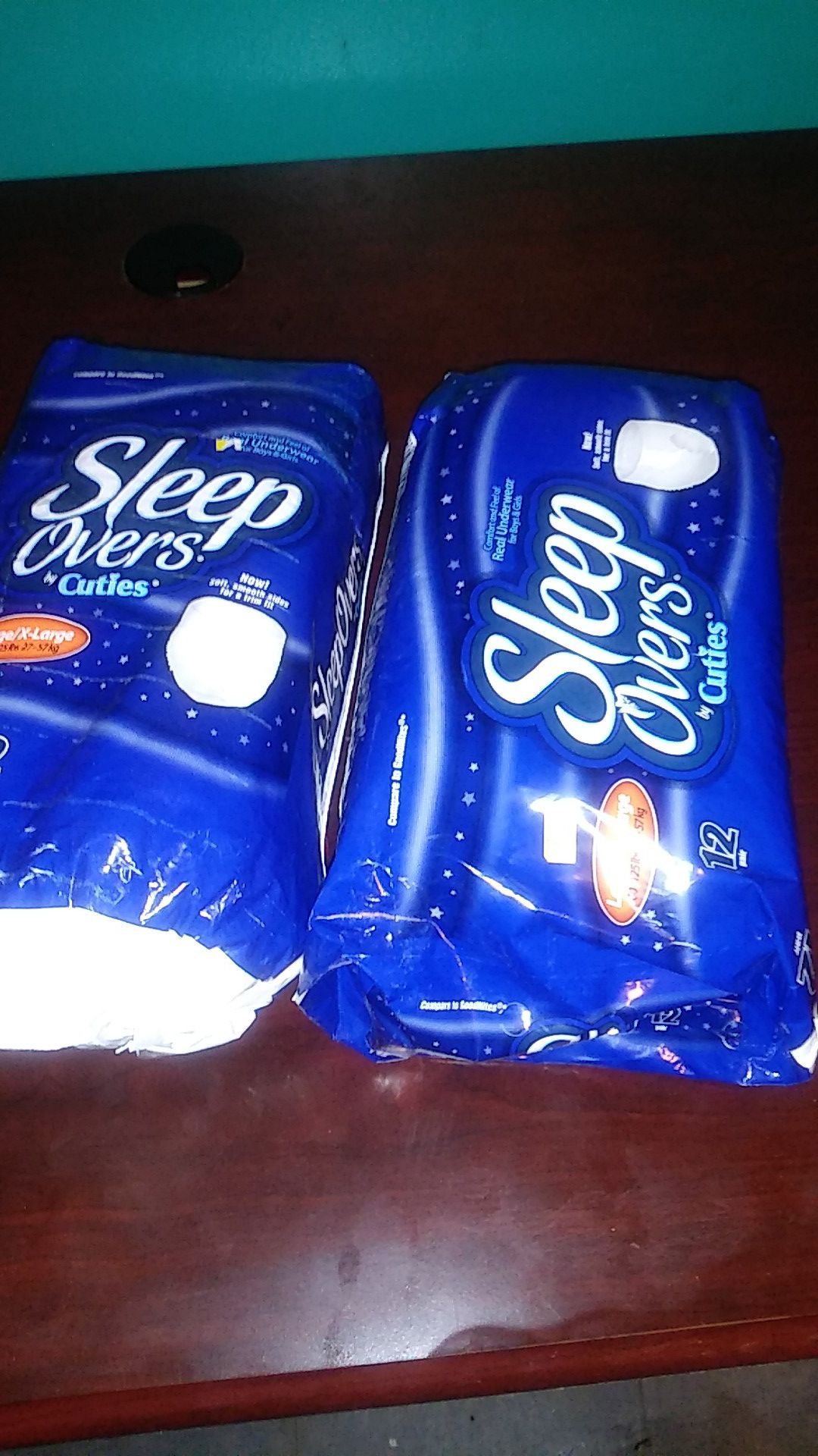Sleep overs xl adult diapers 2 packs $10 firm