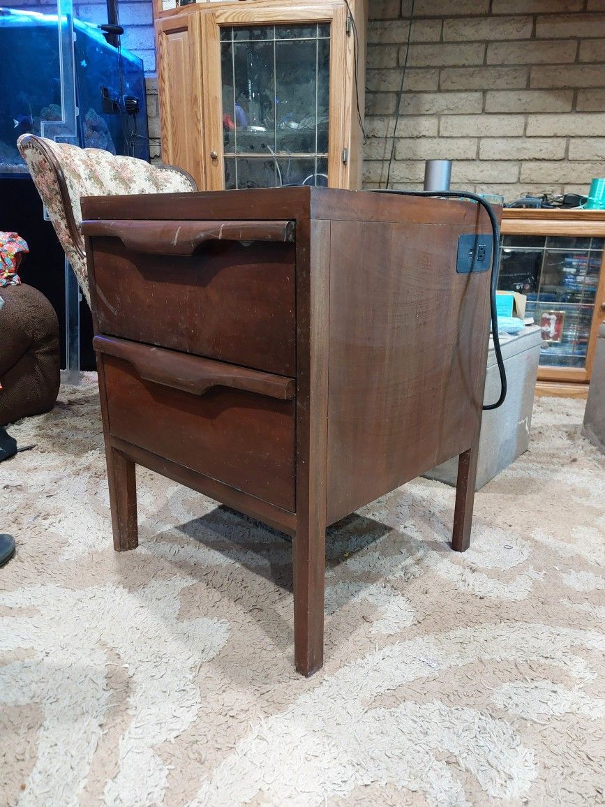 2 Drawer End Table With USB And Outlet 20.00