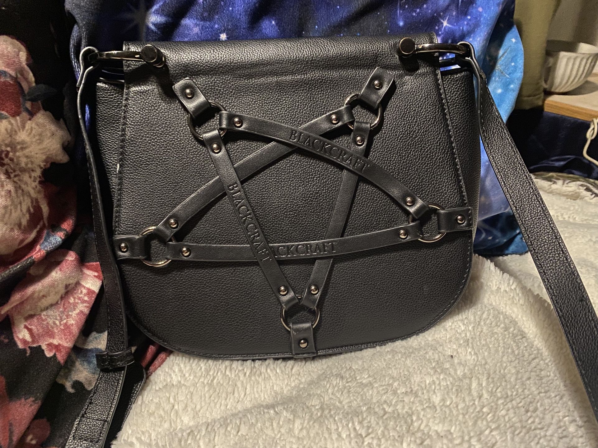 Blackcraft Cross Body Gothic Emo Bag