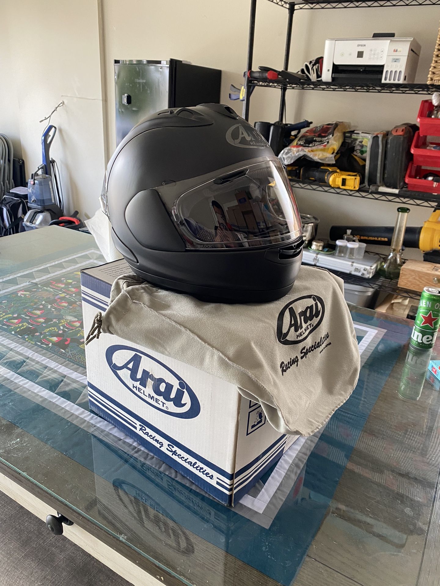 Arai Corsair-X Black Frost Helmet Size M . Used Twice Asking $500