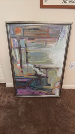 Framed Abstract Painting — ‘Hoist,’ by Beaker— 26 × 39