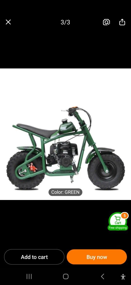 Mini Dirt Bike 49cc 2- Stroke Engine Brand New In Box Never Opened