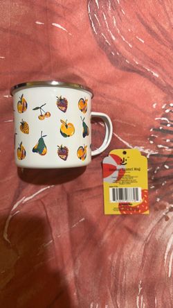 Summer Enamel Mug with Fruit Print
