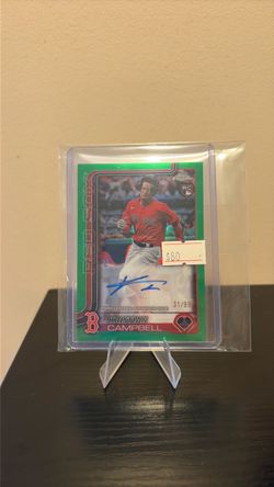 2025 Topps Chrome Rookie Auto Kristian Campbell #RA-KC True GreenRefractor /99