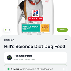 NEW - Hill's Science Diet Perfect Weight, Adult 1-6, Weight Management Support, Small Kibble, Dry Dog Food, Chicken Recipe, 25 lb Bag