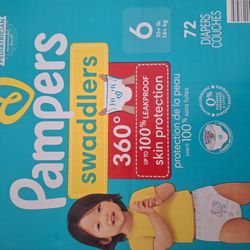 Pampers.  Size. 6. 72 Counts