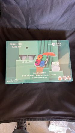 Smartwatch AI Glasses Headphones Bundle Set