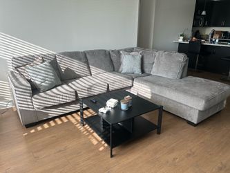 Grey sectional couch