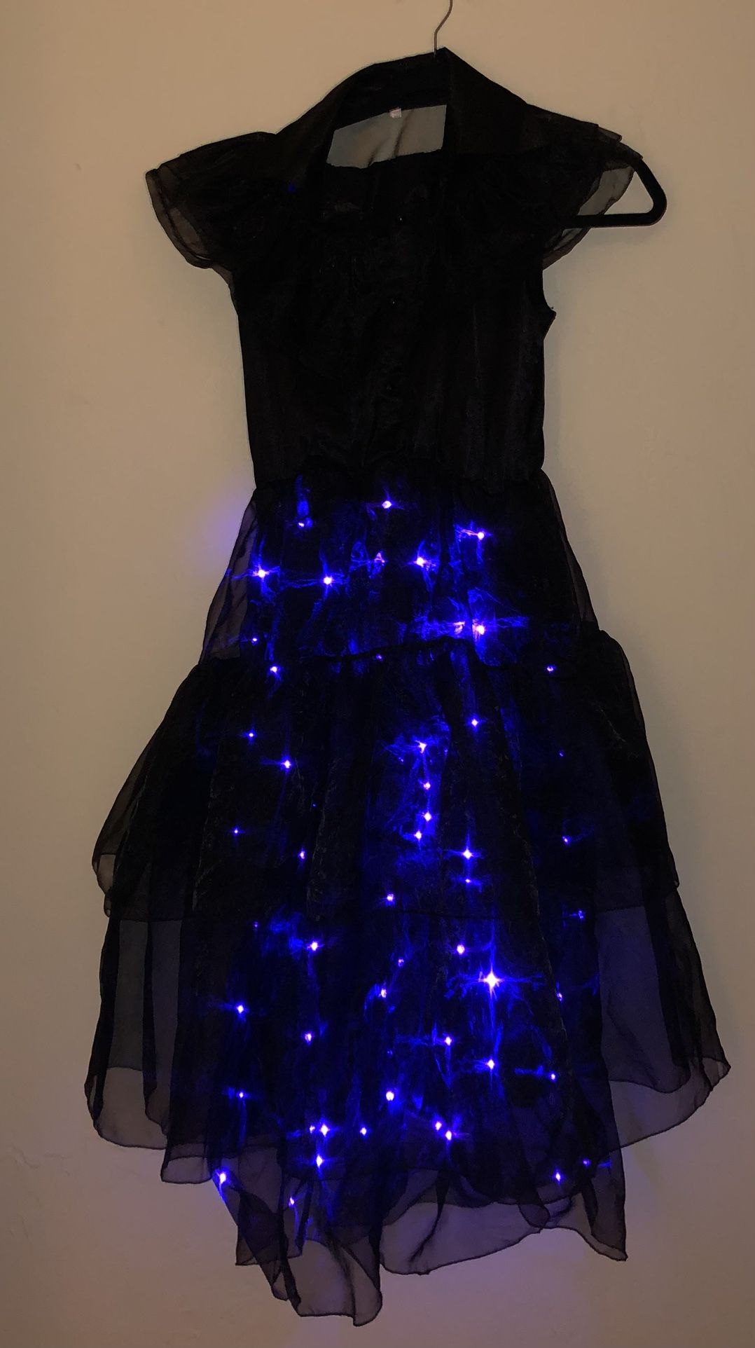 Black Dress With Purple Glowing Lights. Size S