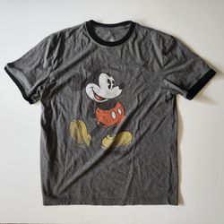 Disneyland Parks Mickey Mouse faded logo T-shirt men's size Small 